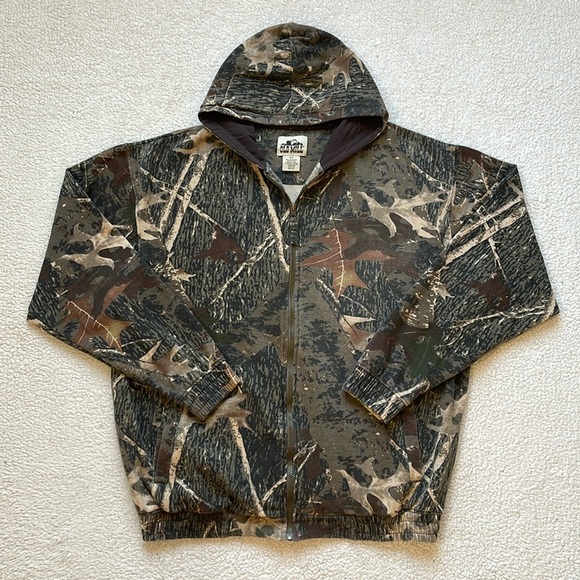 Vintage Other - Vintage 90s Old Mill Real Tree Camo Zip Up Hoodie